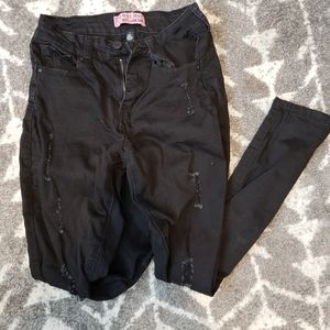 Black high rise jeans